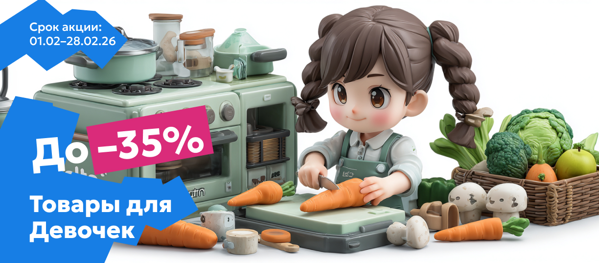 Товары для девочек 35%